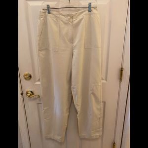 Talbots Tencel/cotton blend pants cream size 14